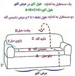 آموزش ساخت کاور مبل 2 اندازه گیری دقیق مبل